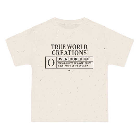 True World Creations "Overlooked" Graphic T-Shirt — Vintage Logo Tee