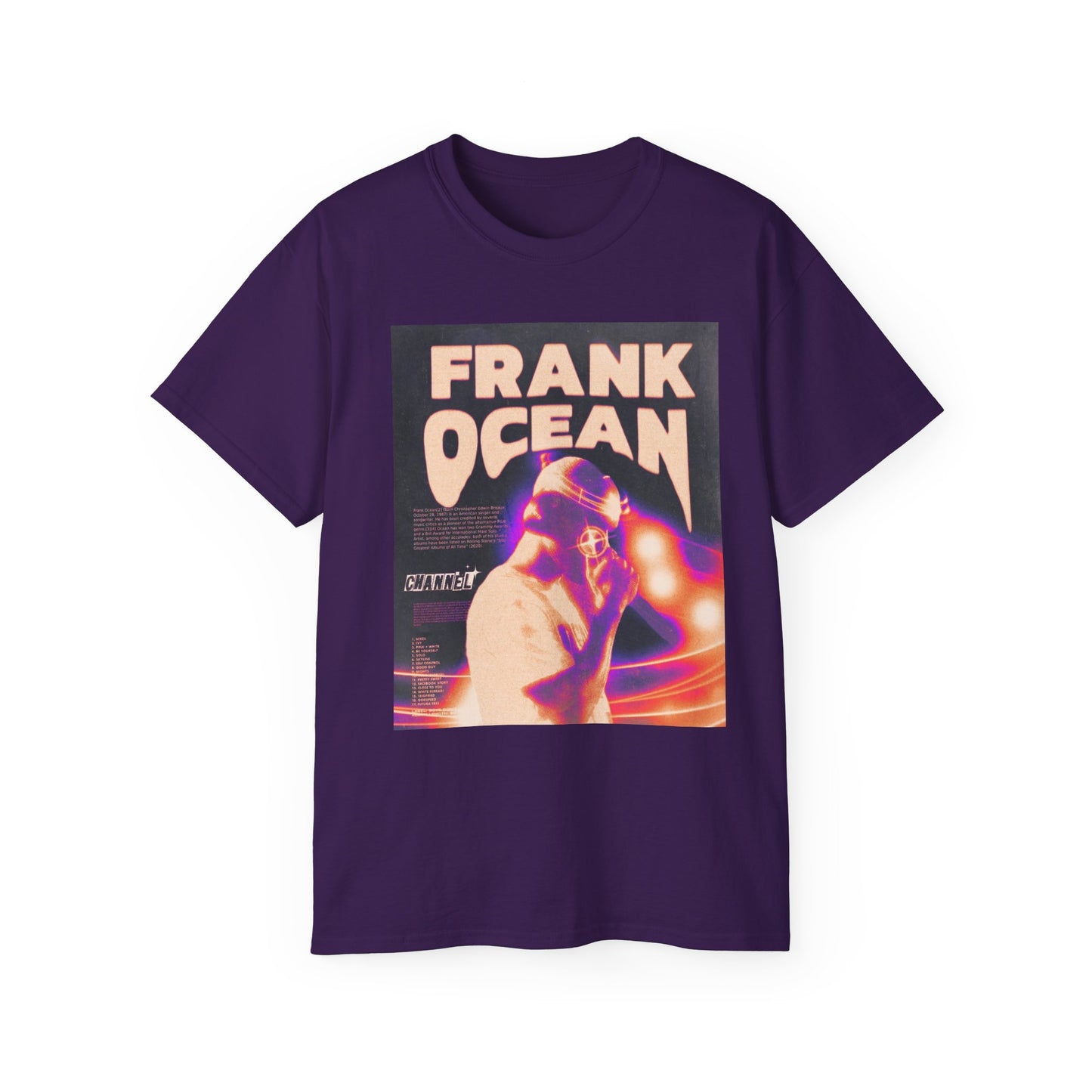 Frank Ocean Inspired Unisex Tee | Cool Music Merch, Casual Wear, Concert Style, Gift for Music Lovers, Graphic T-Shirt