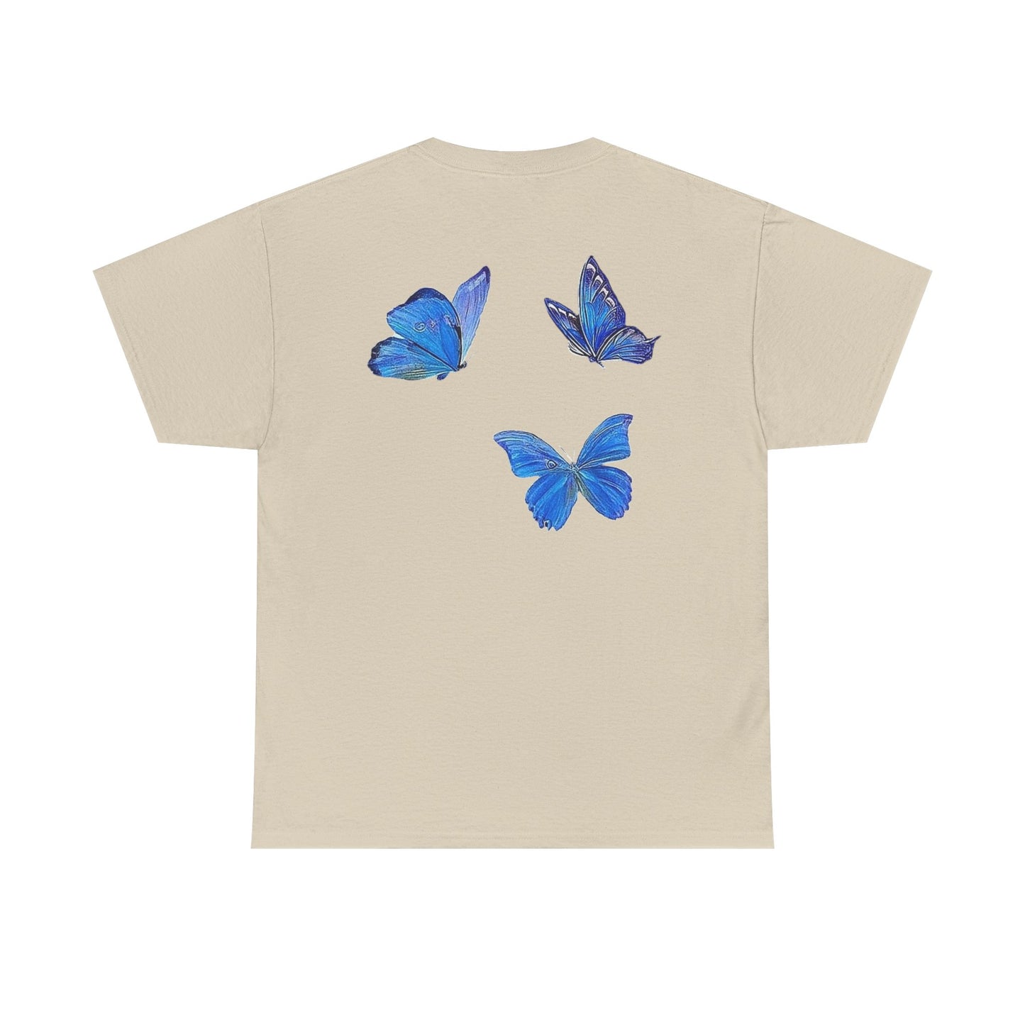TrueWorldCreations Butterfly Tee, Blue butterfly T-Shirt, Unique Graphic Tee