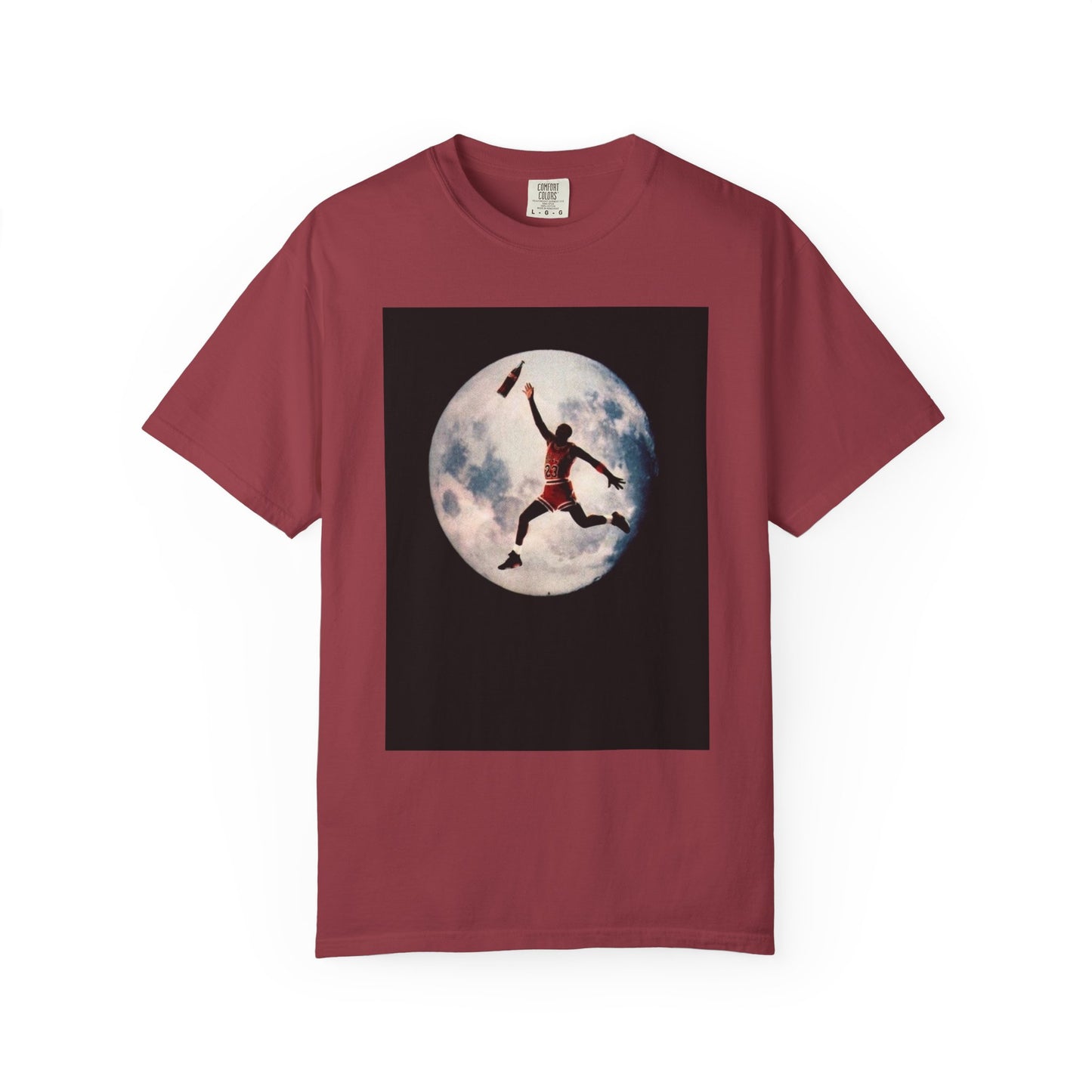 Unisex Garment-Dyed T-Shirt - Retro Basketball Moon Graphic