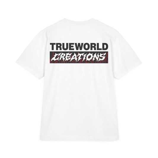TrueWorld Creations Graphic T-Shirt — Bold Logo Front & Back