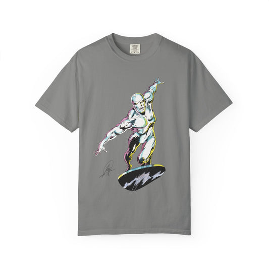 Surfing Silver Surfer Unisex T-Shirt, Retro T-Shirt, Comic Tee,