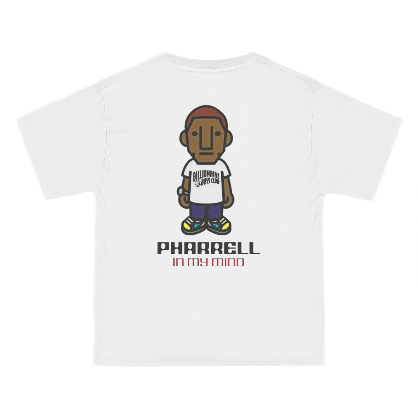 Pharrell Cartoon Graphic T-Shirt — Minimal Back Print ‘Pharrell’ Tee