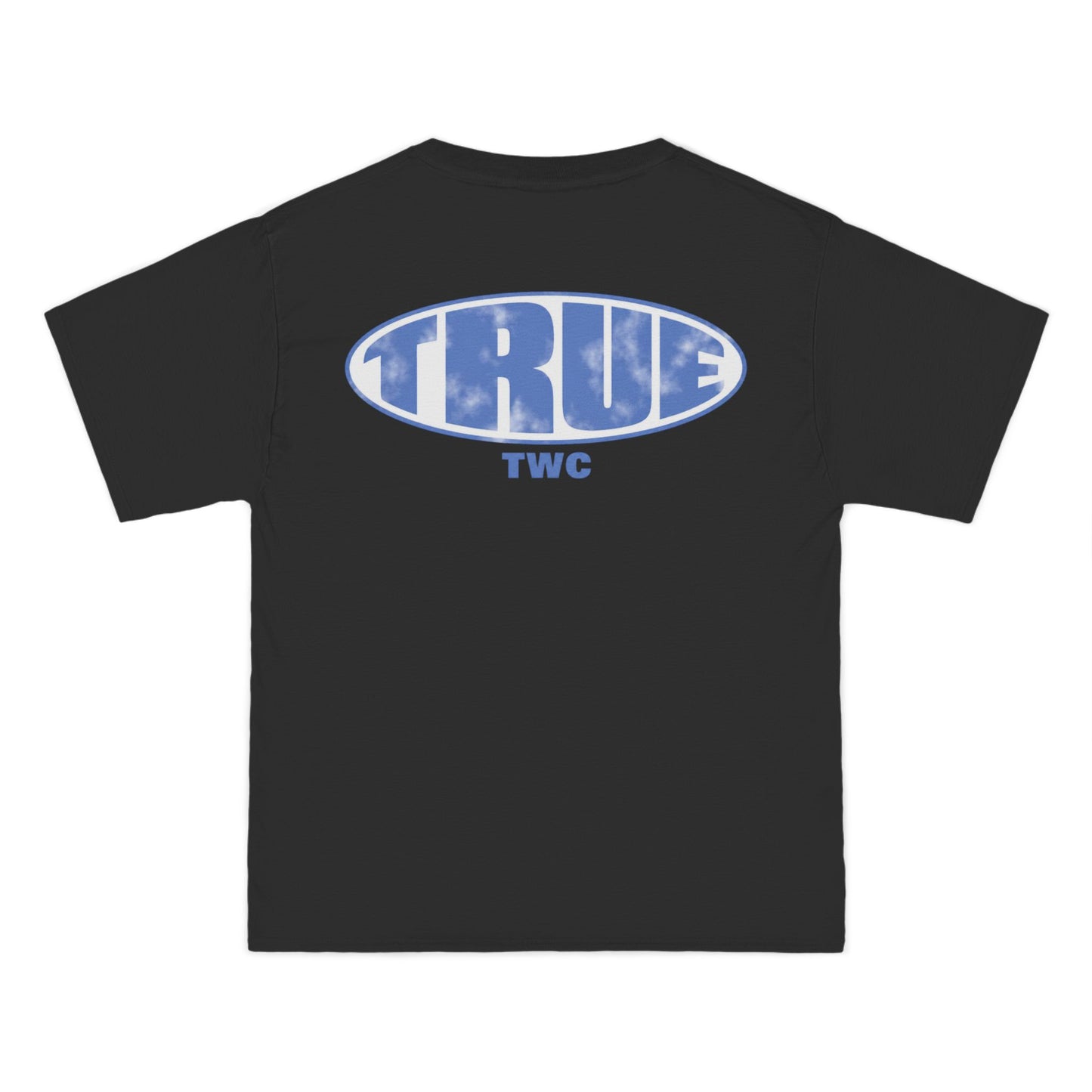 TrueWorldCreations TRUE Logo T-Shirt — Vintage Blue Graphic Tee