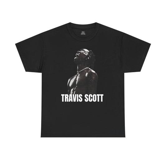 Travis Scott Unisex Heavy Cotton Tee - Bold Graphic Streetwear Top