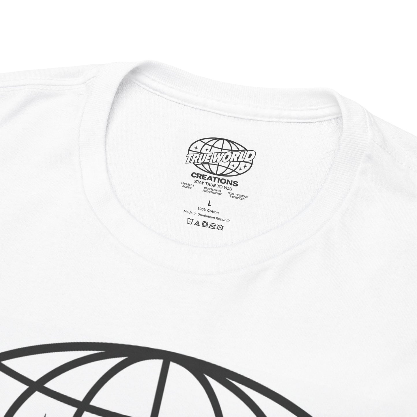 Authentic Unisex Heavy Cotton Tee - 'True World Creations' Graphic T-Shirt