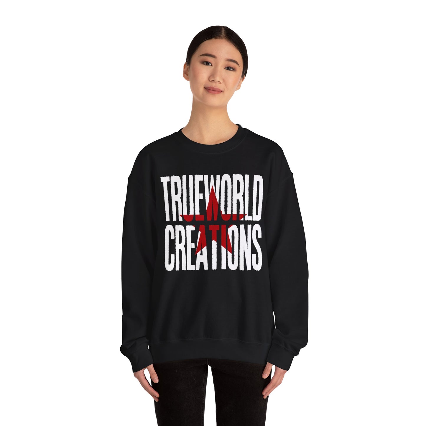 "TrueWorld Creations" graphic T-shirt