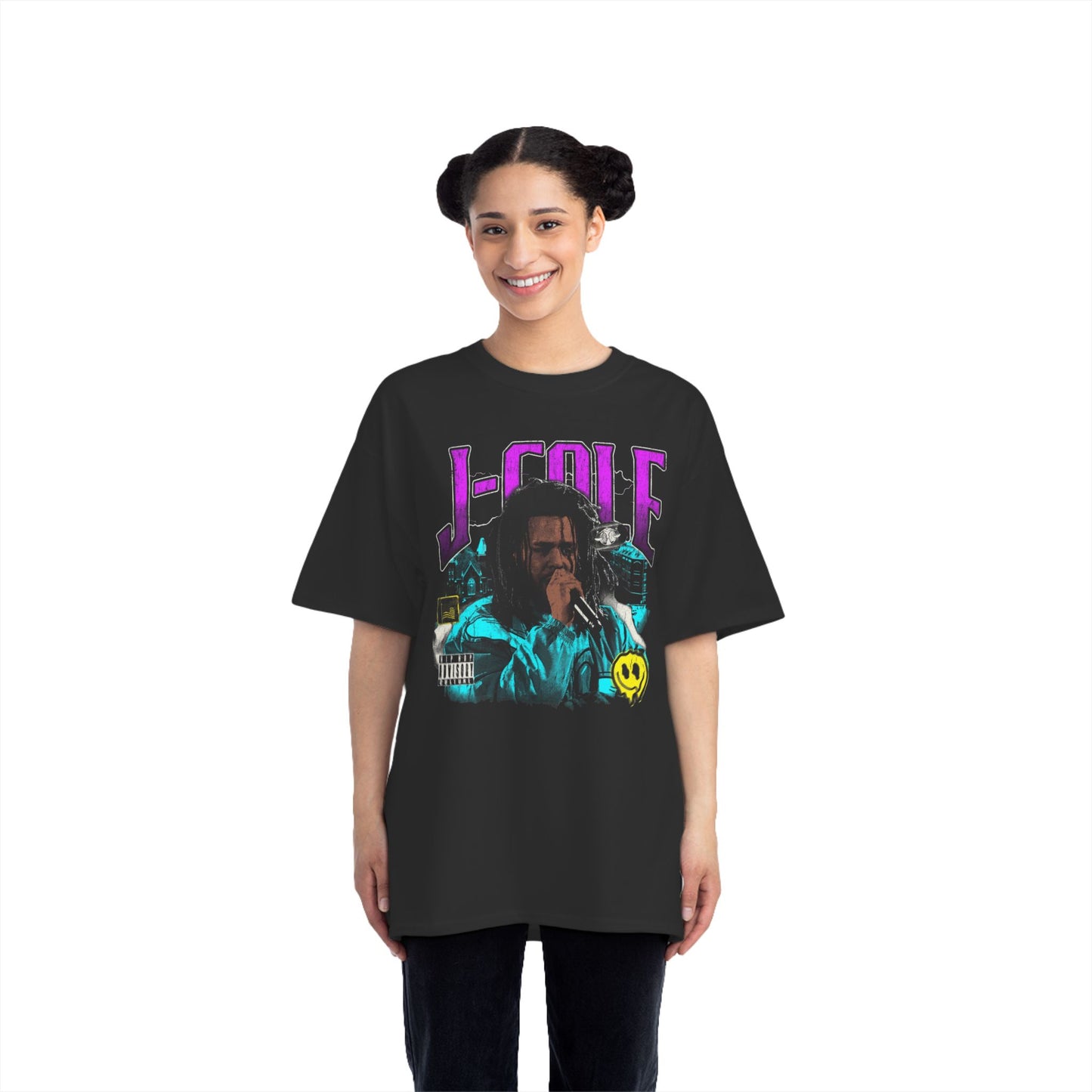 Retro J. Cole Graphic Tee, Short-Sleeve crewneck
