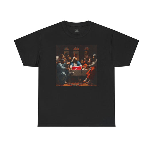 Graphic Tee Shirt 'The First Pair' Unisex Heavy Cotton Tee - Play On The Last Supper Painting Shirt