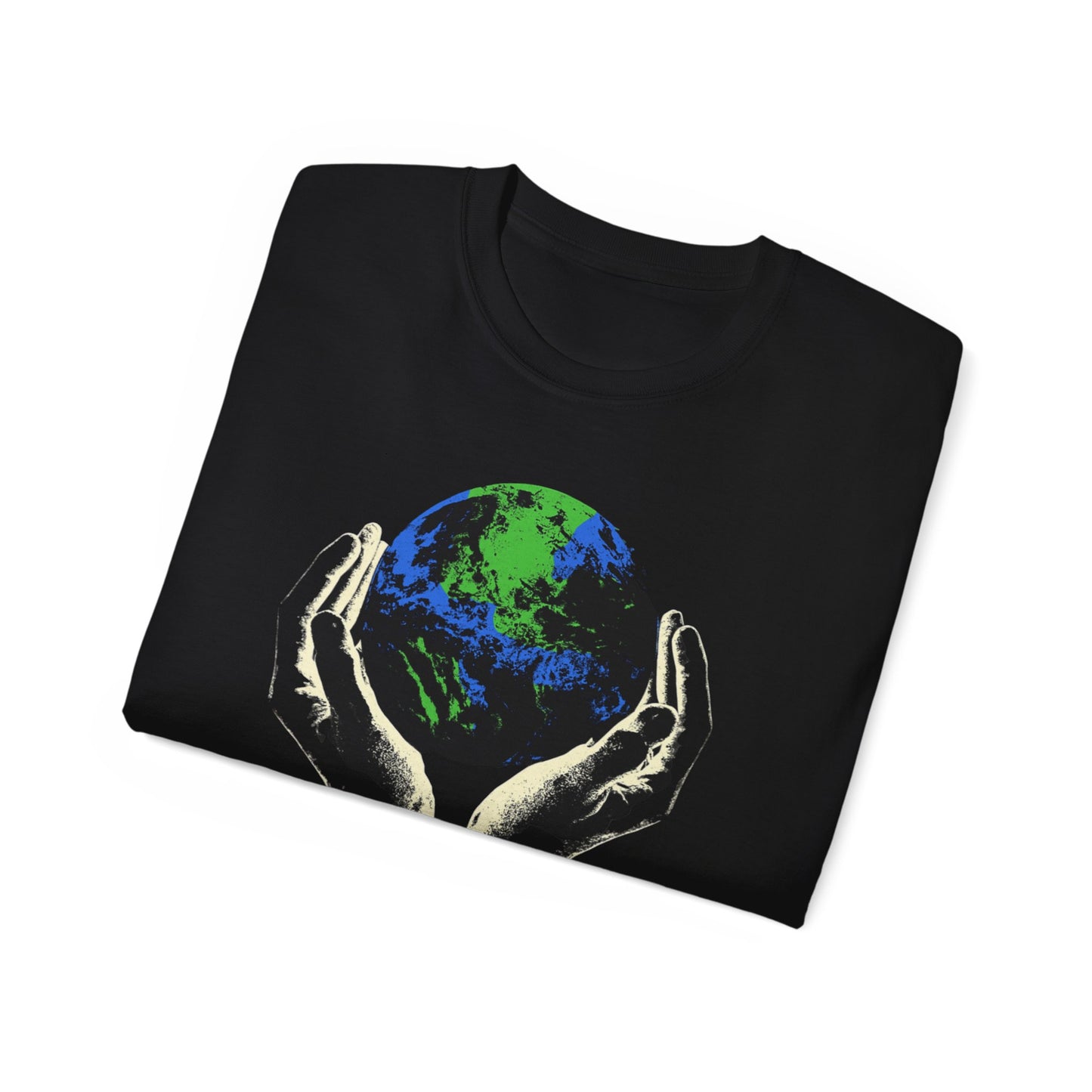 True World Creations earth is in your hands graphic T-shirt