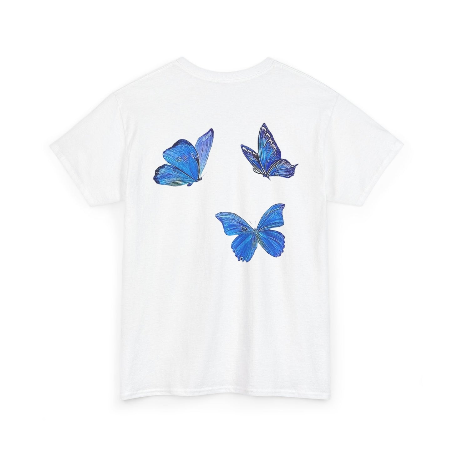 TrueWorldCreations Butterfly Tee, Blue butterfly T-Shirt, Unique Graphic Tee
