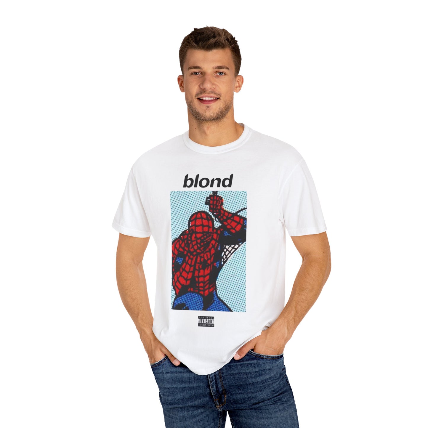 Spider-Man/Frank Ocean blond graphic T-shirt