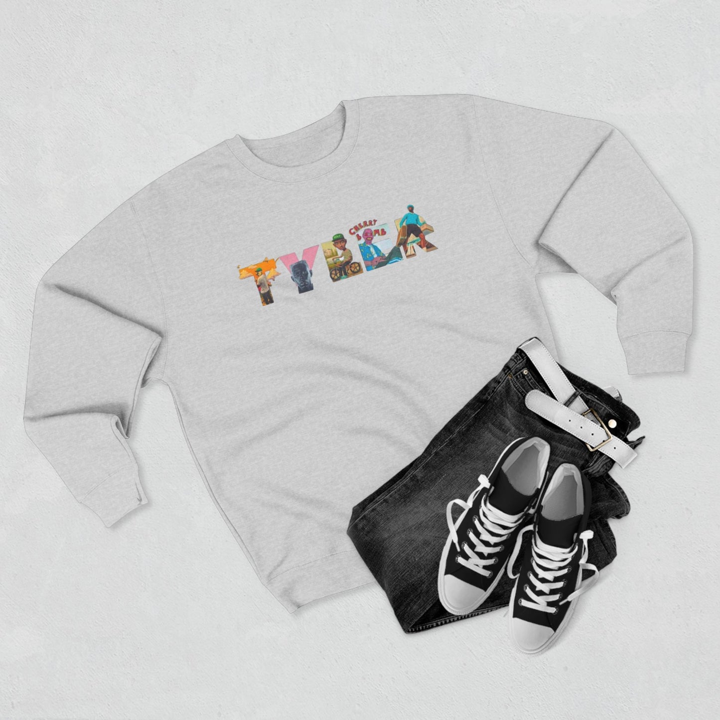 Tyler Crewneck Sweatshirt - Tyler the Creator Music Album Nameplate Design