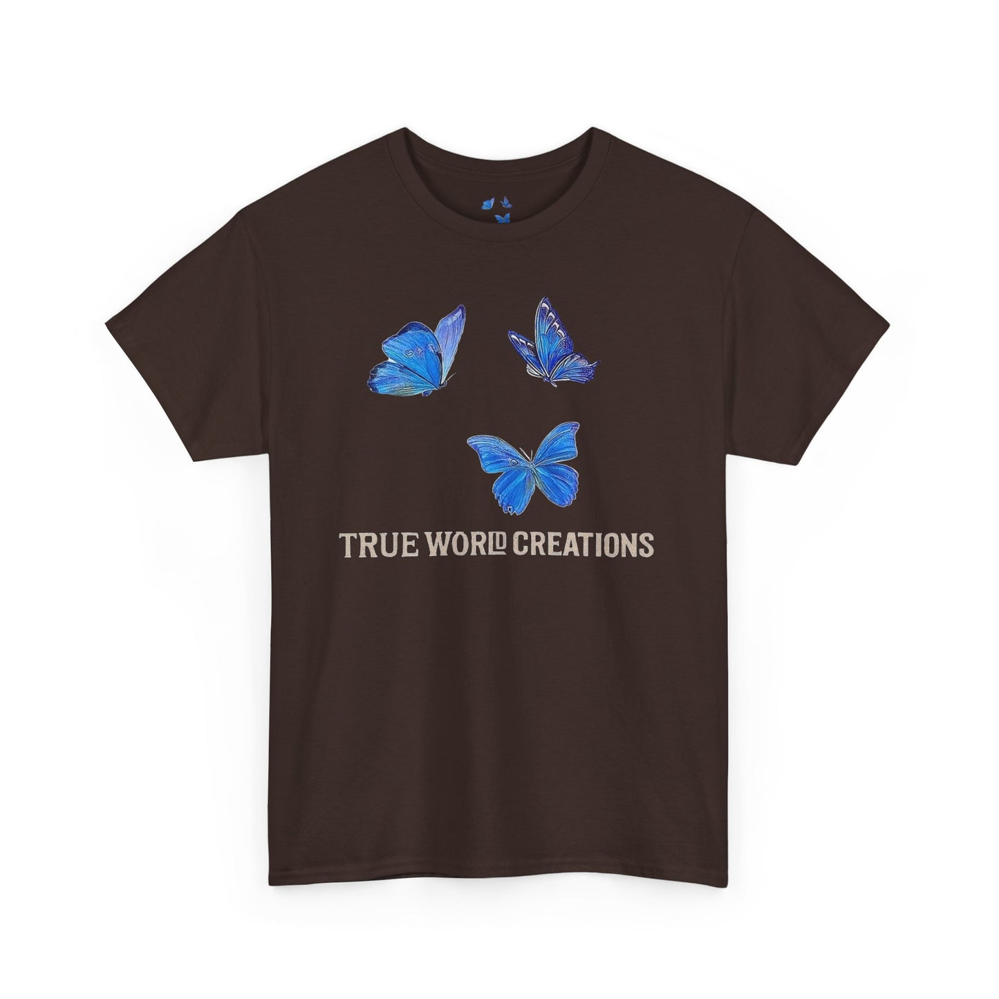 TrueWorldCreations Butterfly Tee, Blue butterfly T-Shirt, Unique Graphic Tee