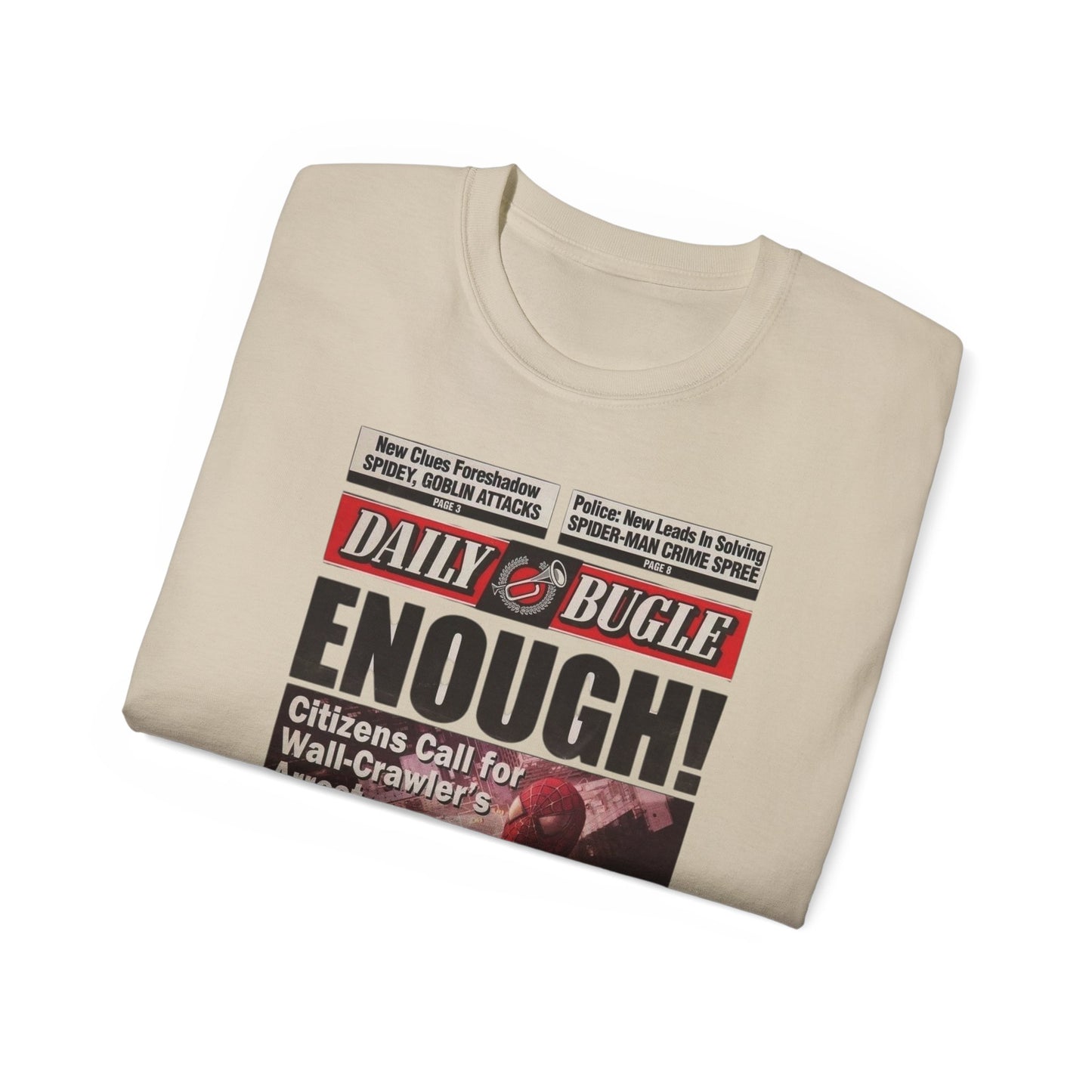 Spider-Man Daily bugle graphic Trendy Everyday T-shirt