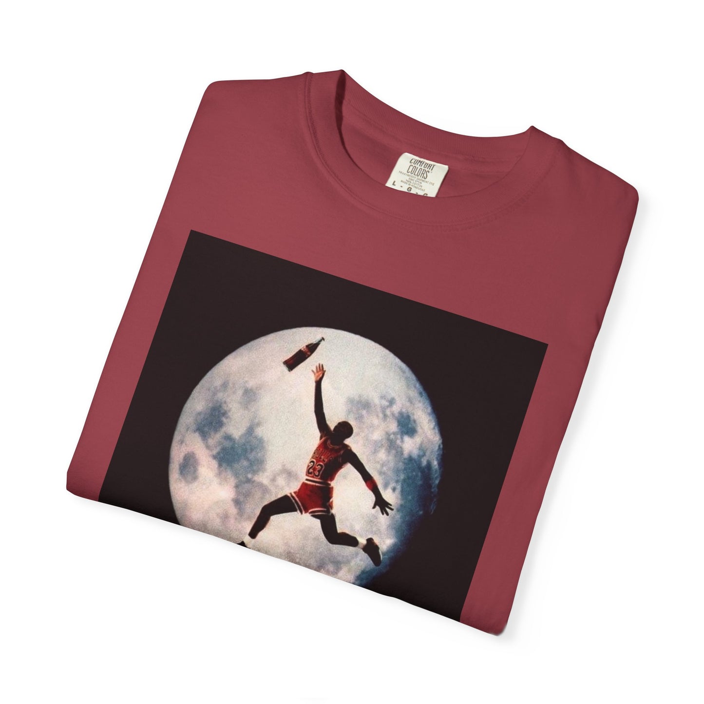 Unisex Garment-Dyed T-Shirt - Retro Basketball Moon Graphic