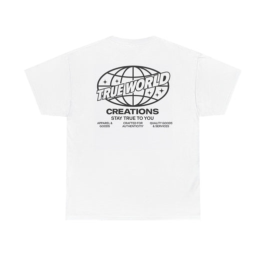 Authentic Unisex Heavy Cotton Tee - 'True World Creations' Graphic T-Shirt