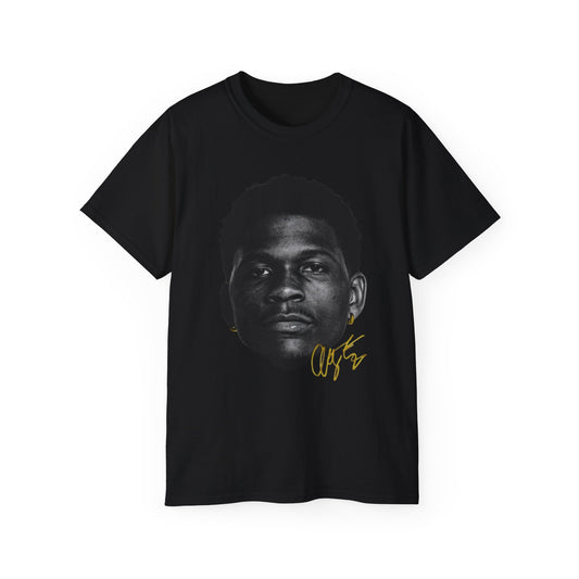 Portrait Tee — Anthony Edwards Graphic with Gold Signature