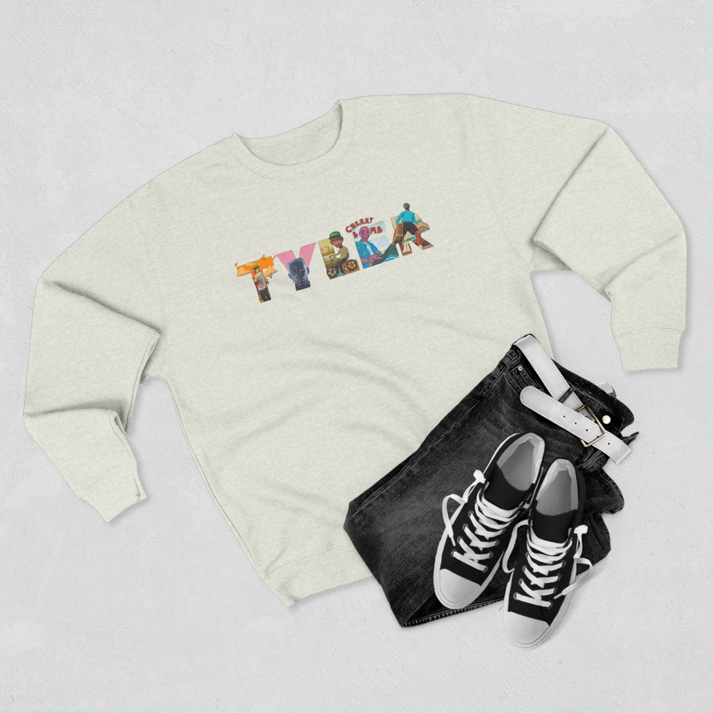 Tyler Crewneck Sweatshirt - Tyler the Creator Music Album Nameplate Design