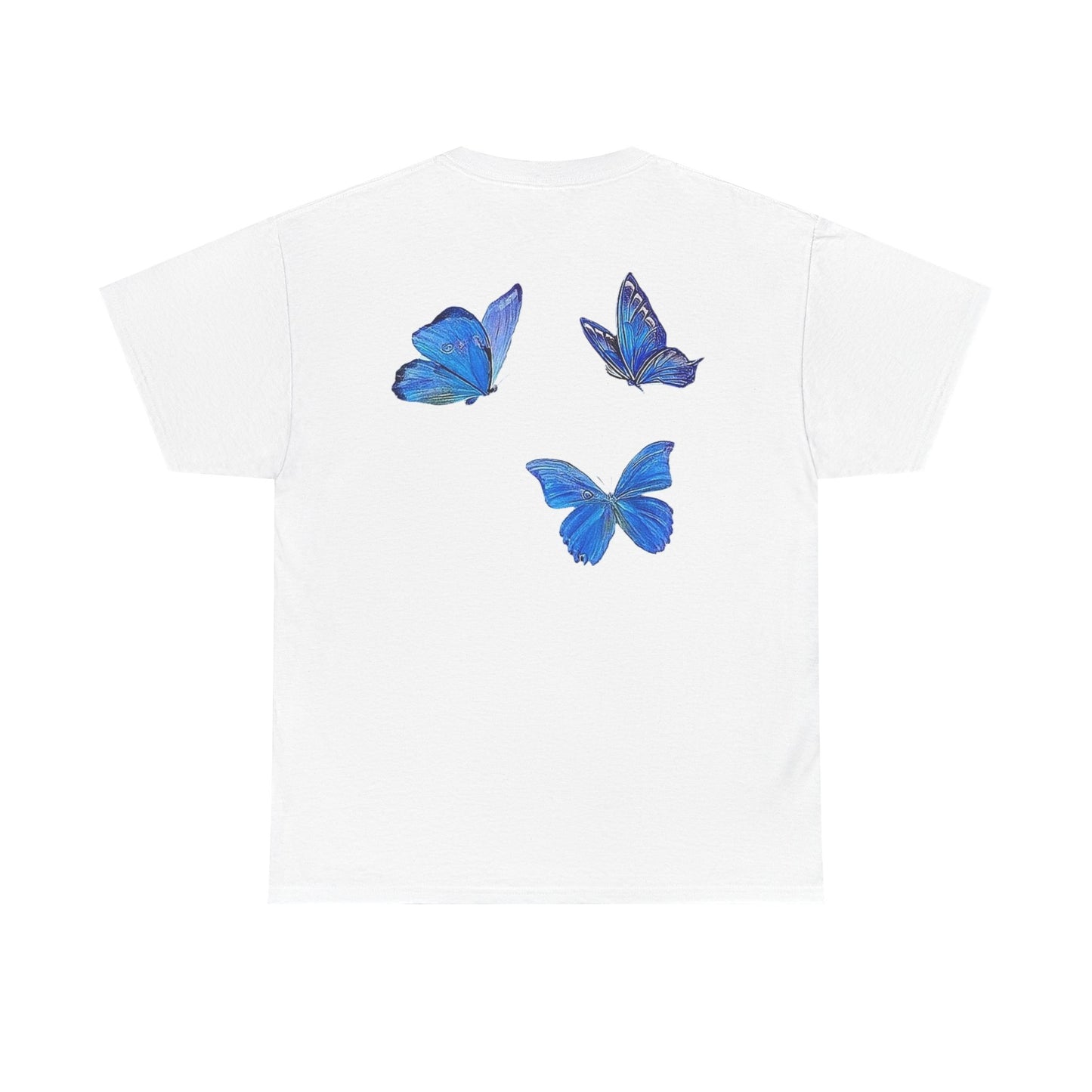 TrueWorldCreations Butterfly Tee, Blue butterfly T-Shirt, Unique Graphic Tee