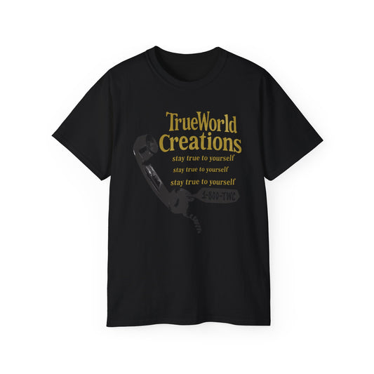 TrueWorld Creations phone call graphic T-shirt Unisex Ultra Cotton Tee