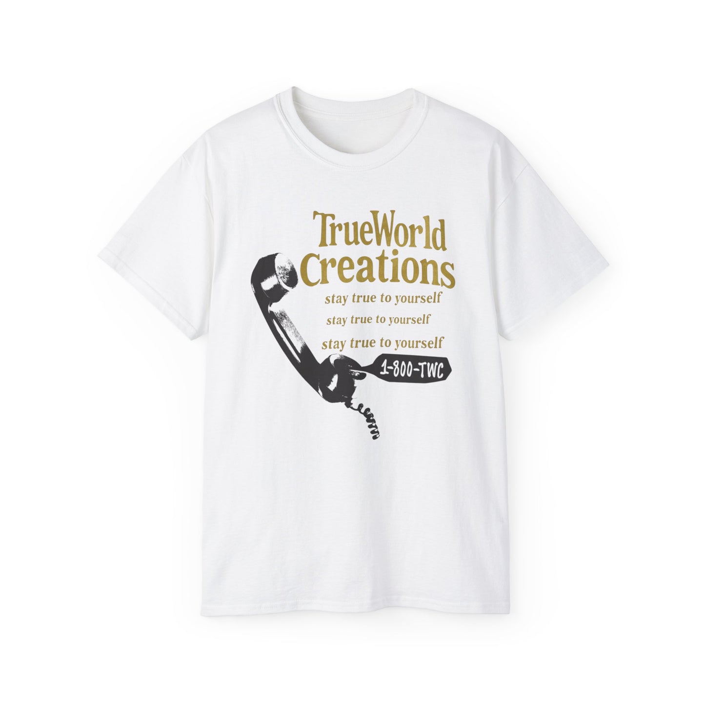 TrueWorld Creations phone call graphic T-shirt Unisex Ultra Cotton Tee