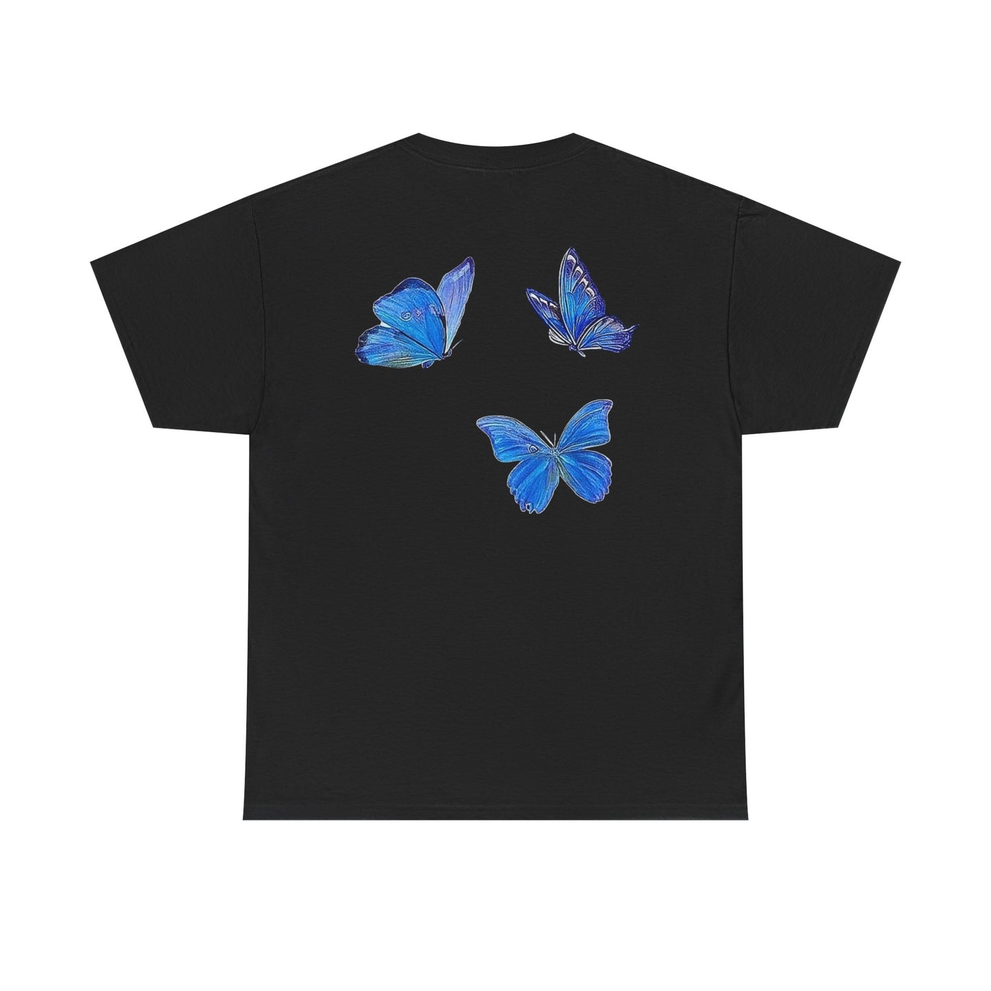 TrueWorldCreations Butterfly Tee, Blue butterfly T-Shirt, Unique Graphic Tee