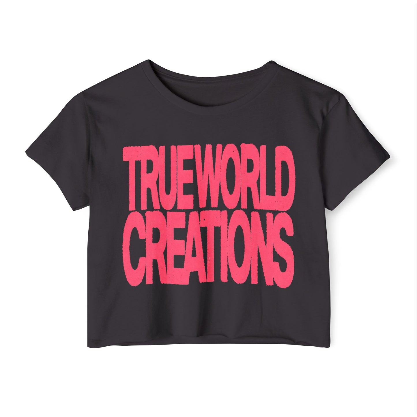 TrueWorld Creations Crop Top — Women's Festival Graphic Tee