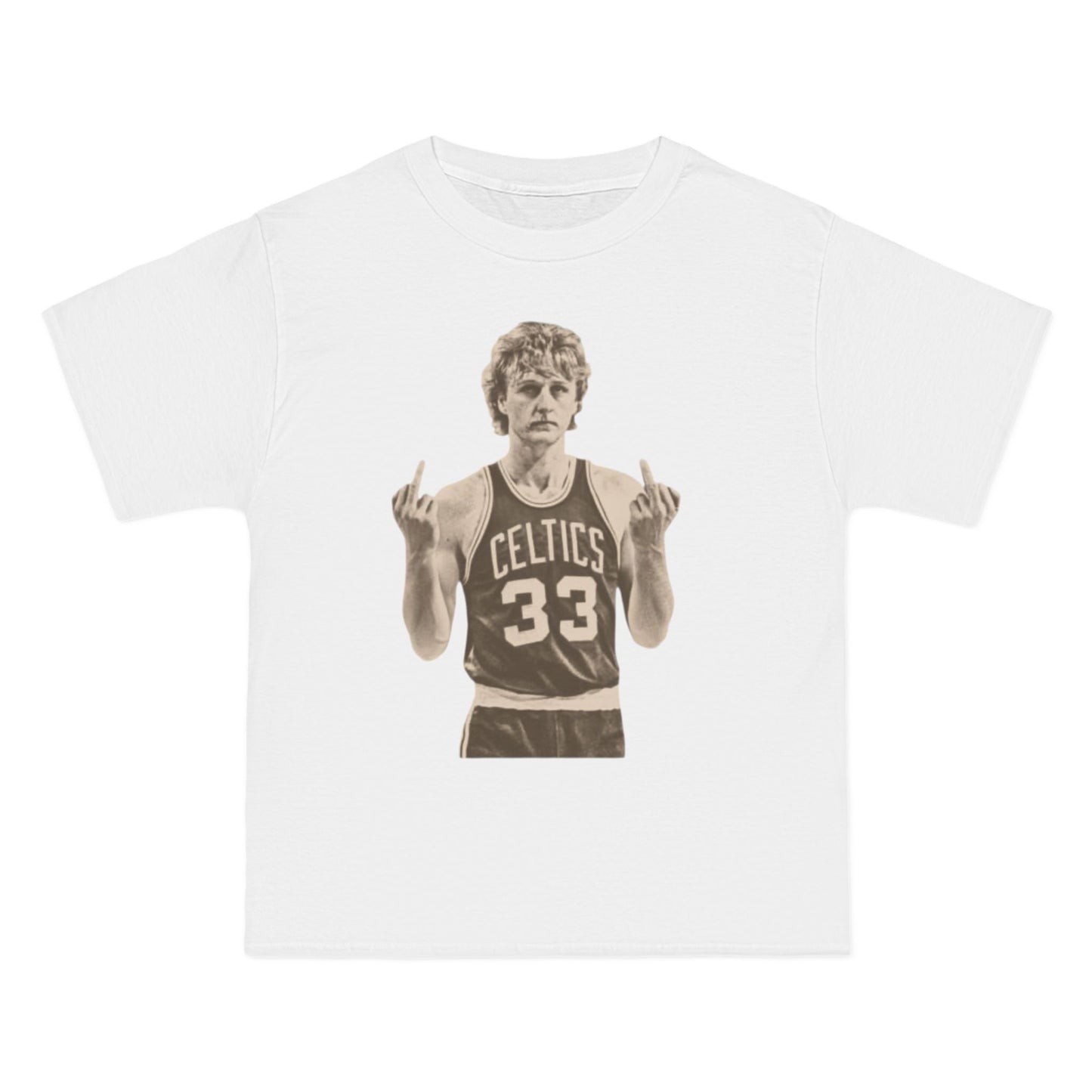 Vintage Larry bird Basketball Photo graphic T-Shirt - Retro Celtics Player Graphic