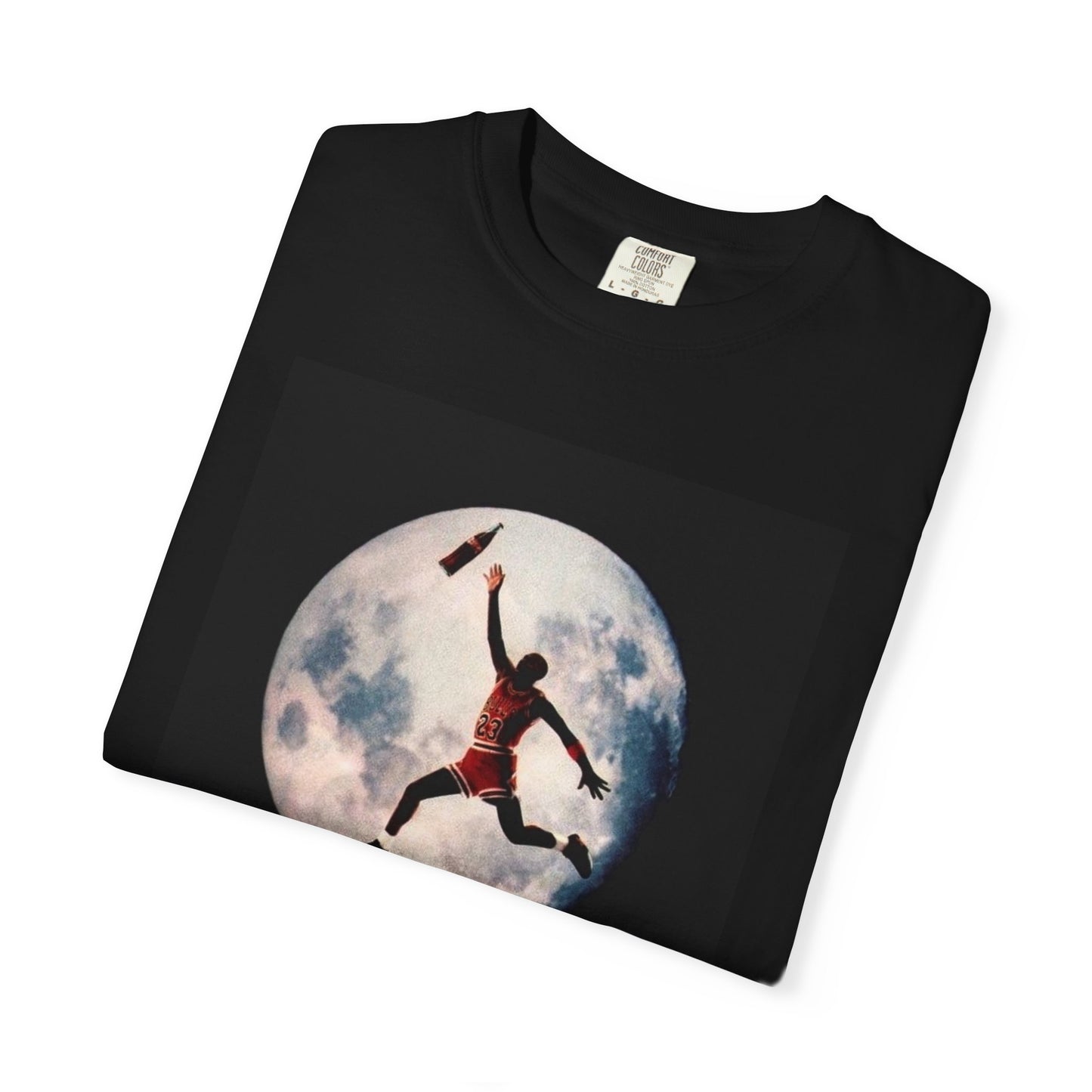 Unisex Garment-Dyed T-Shirt - Retro Basketball Moon Graphic