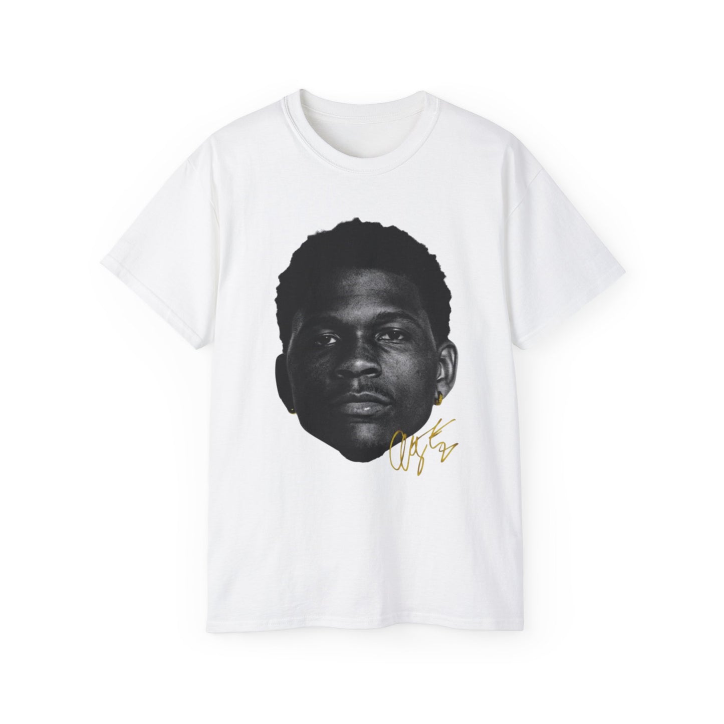 Portrait Tee — Anthony Edwards  Graphic with Gold Signature