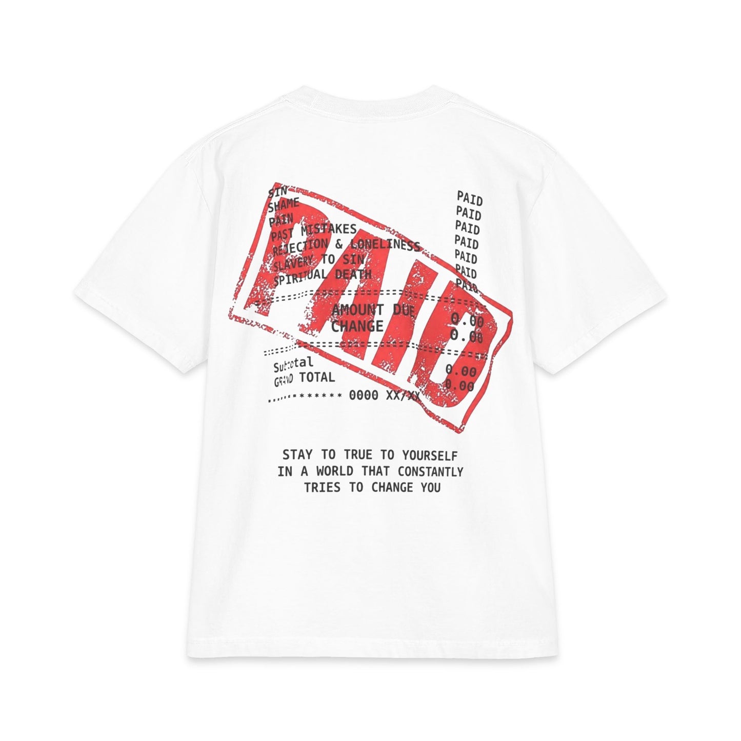 "True World Creations" Paid Stamp Graphic Tee