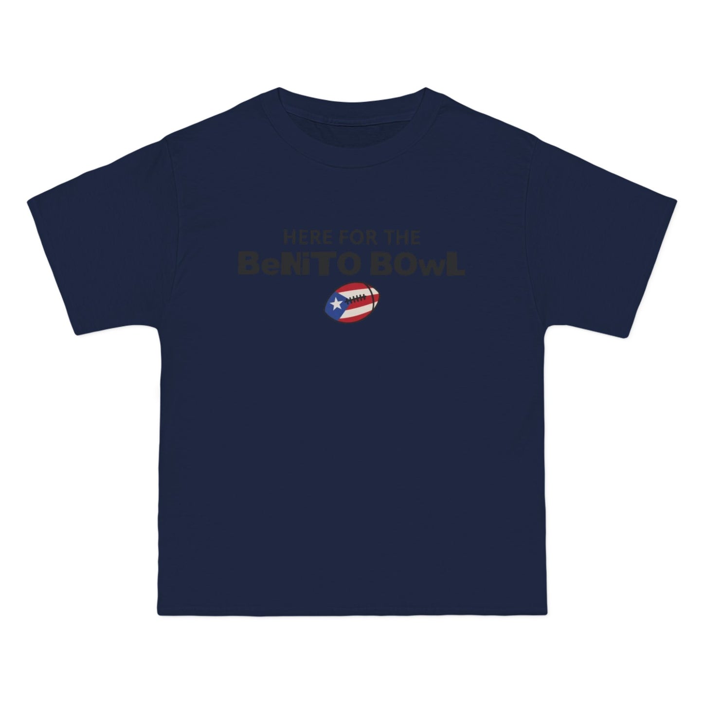Super Bowl Football Tee – “Here for the Benito Bowl” Graphic T-Shirt