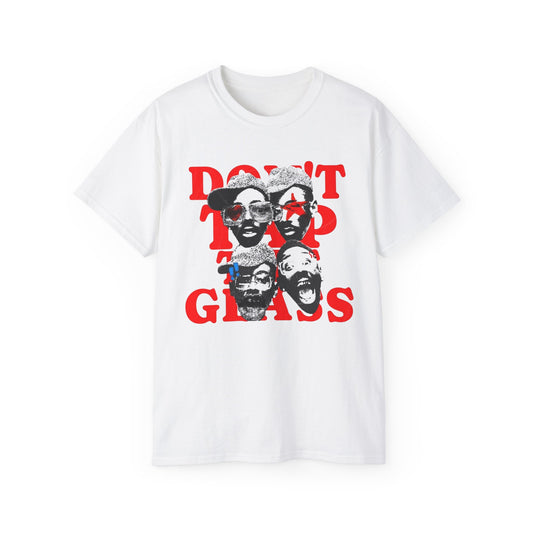 Vibrant Graphic Tee - "Don't tap the Glass” Tyler
