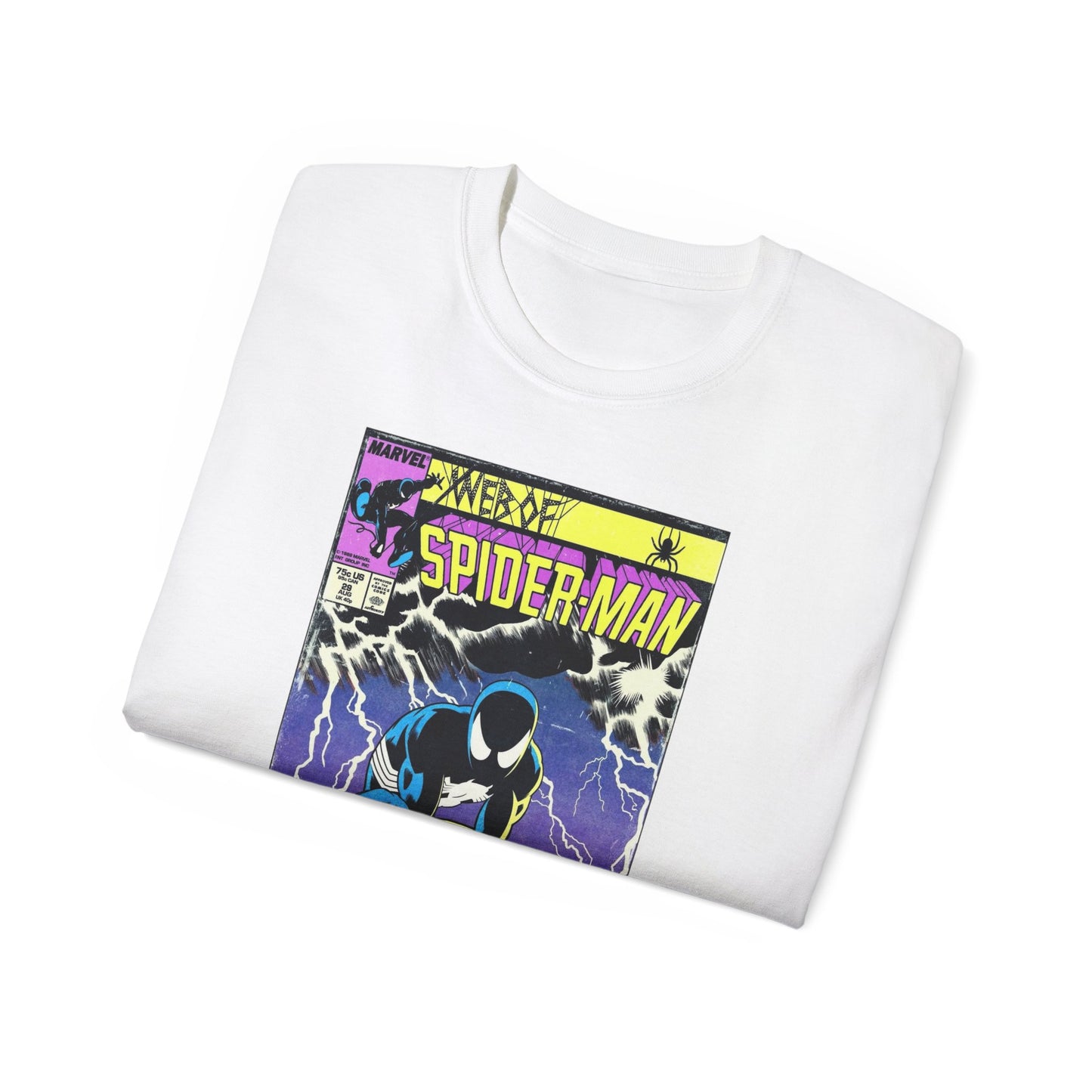 Spider-Man Comic Cover Graphic Tee — Retro Venom-Style Superhero T-Shirt