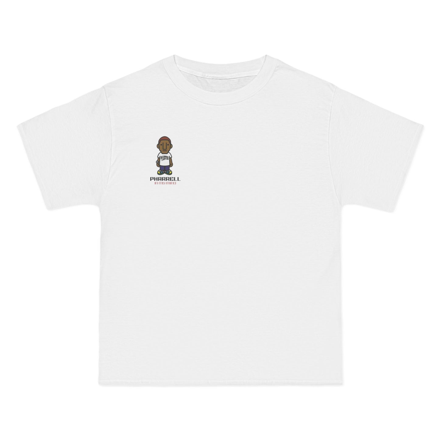 Pharrell Cartoon Graphic T-Shirt — Minimal Back Print ‘Pharrell’ Tee