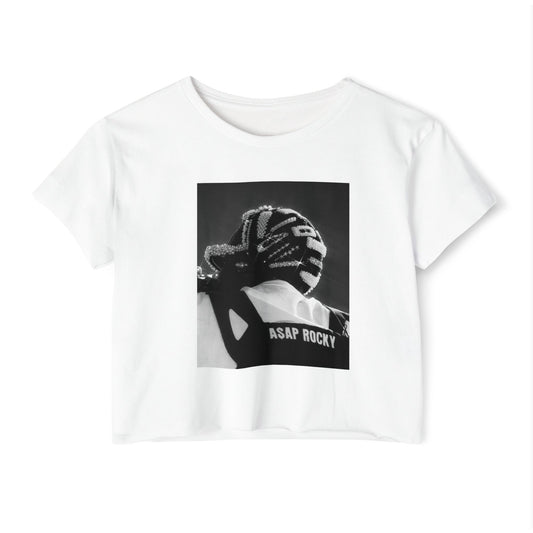 Women Festival Crop Top - ASVP Graphic Tee for Summer Vibes