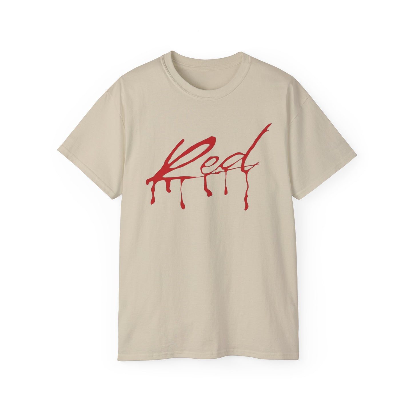 Red Drip Carti Graphic Tee — 'Red' Script Blood-Style Design