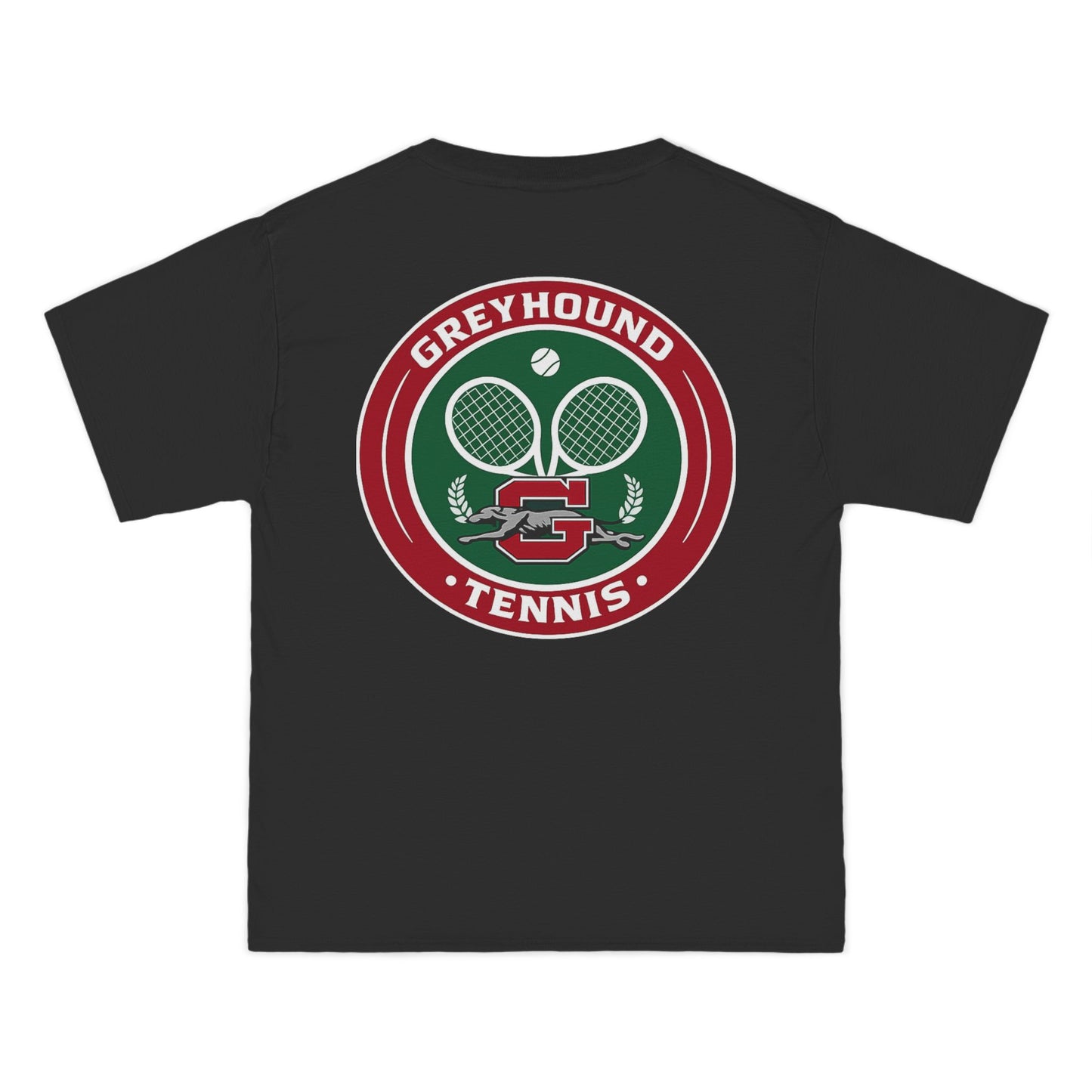 Greyhound Tennis Graphic T-Shirt — Crest Logo Short Sleeve