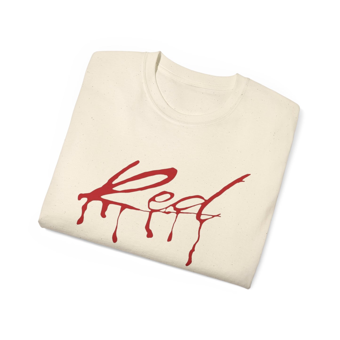 Red Drip Carti Graphic Tee — 'Red' Script Blood-Style Design