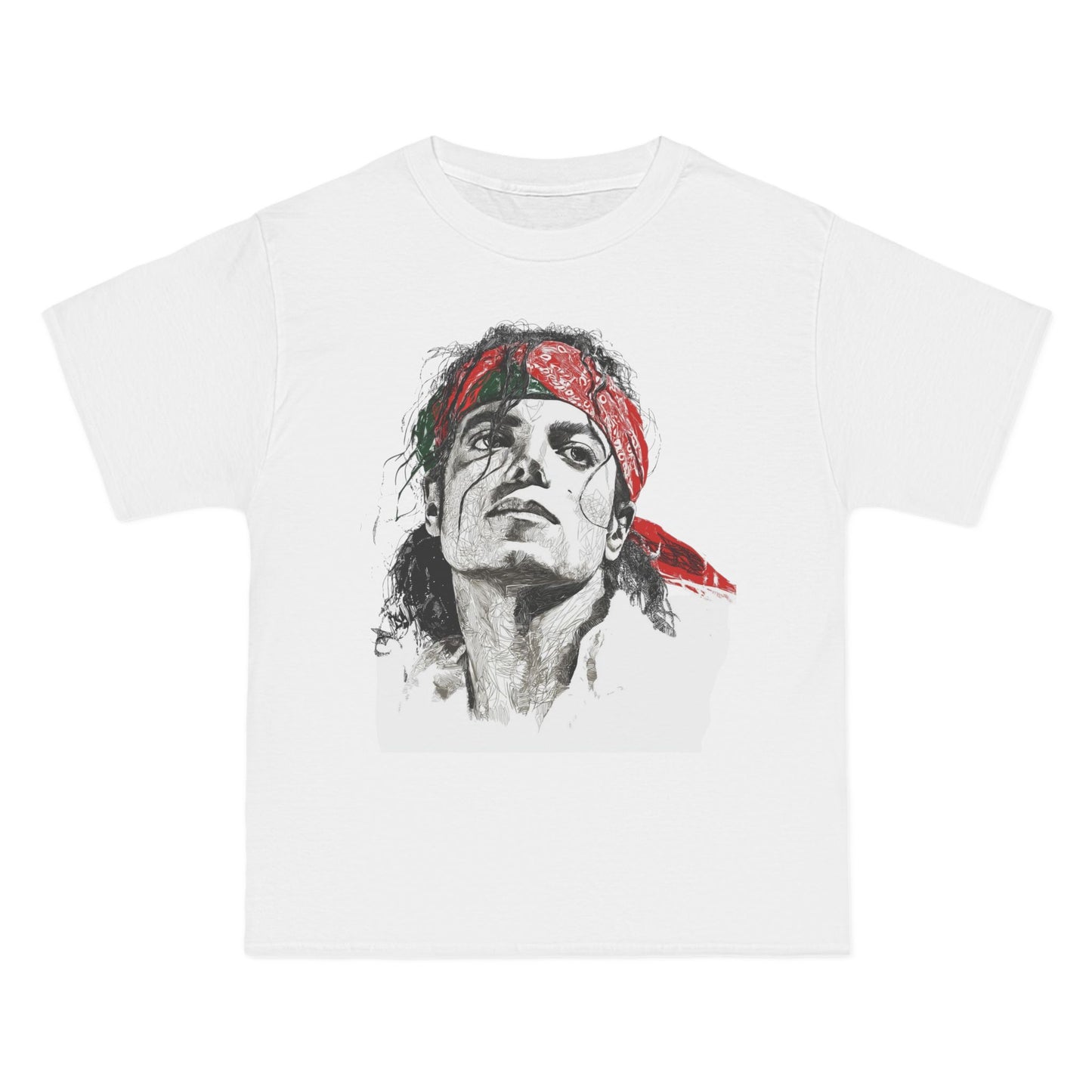 Retro Band Portrait Tee with Red Bandana