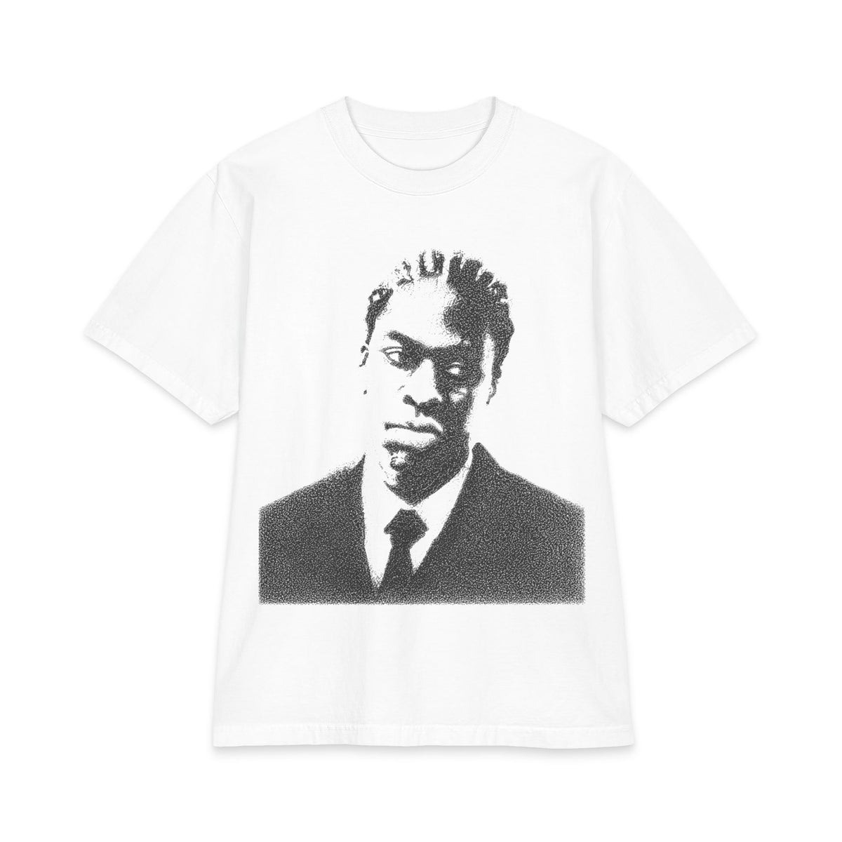 Daniel Cesar Portrait Graphic T-Shirt — Black & White Suit Photo Print