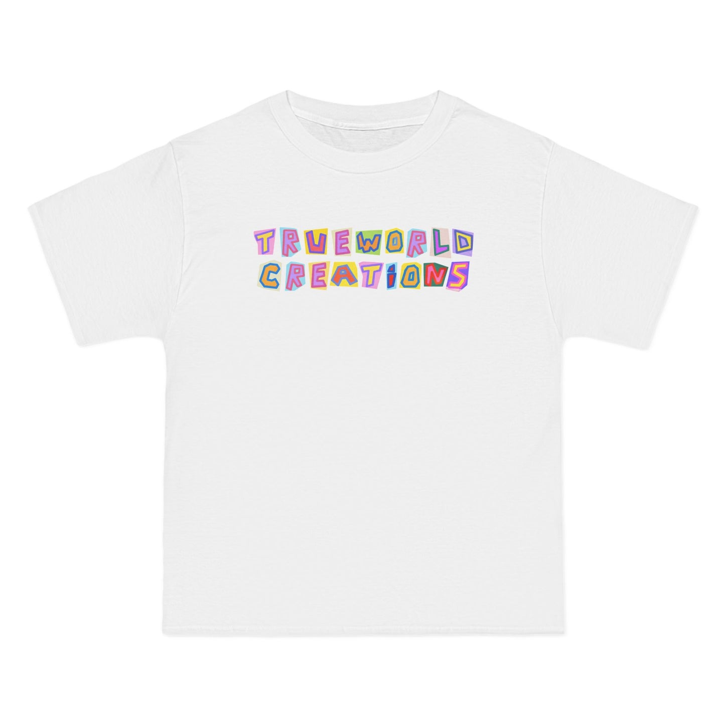 TrueWorldCreations Alphabet Party T-Shirt — Colorful Retro Lettering Tee