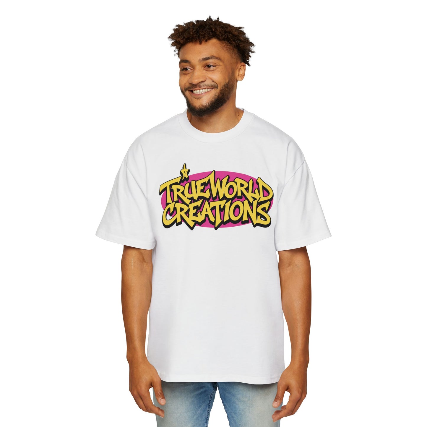 True World Creations Logo & Retro Alien Back Print