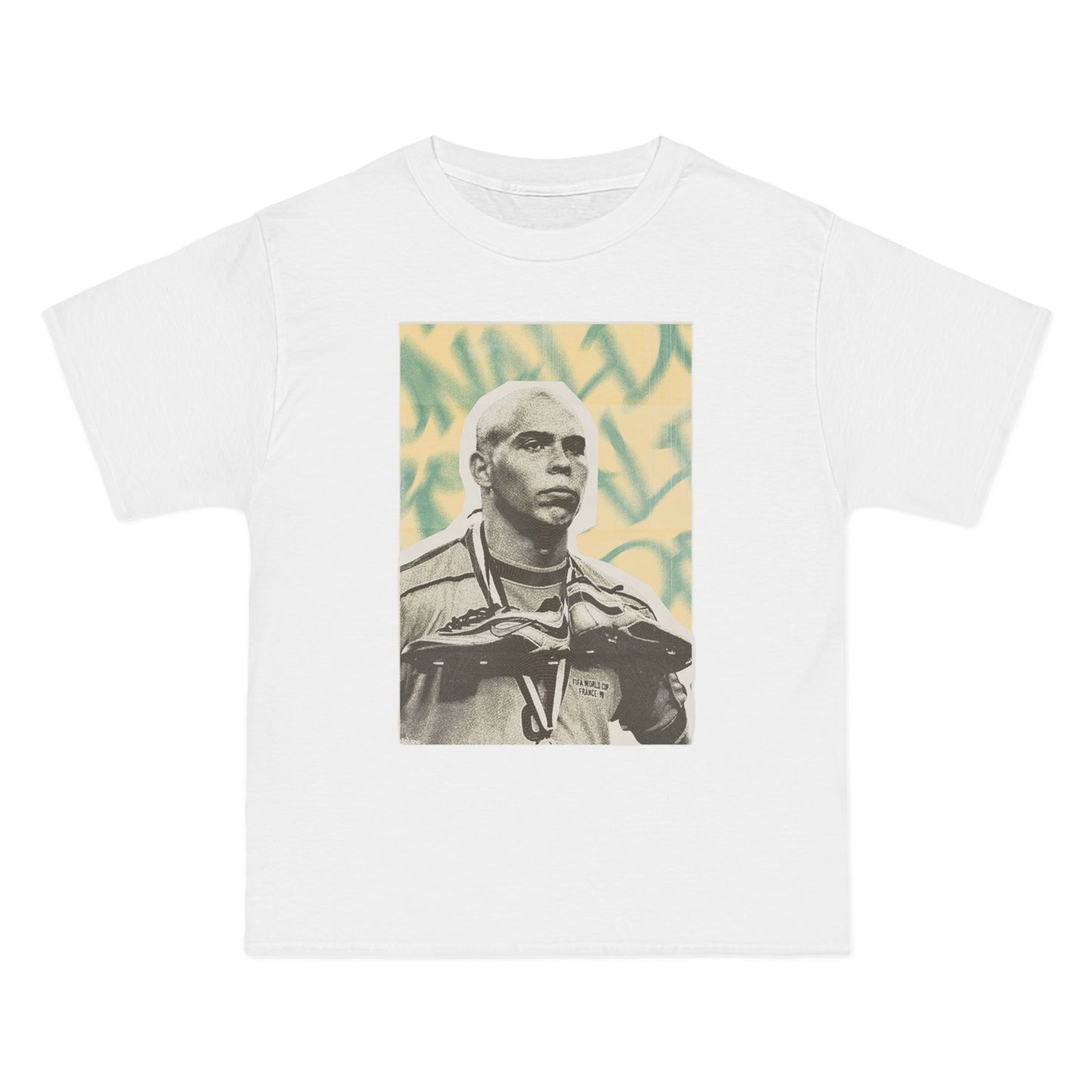 Ronaldo Statue Portrait T-Shirt — Vintage Design