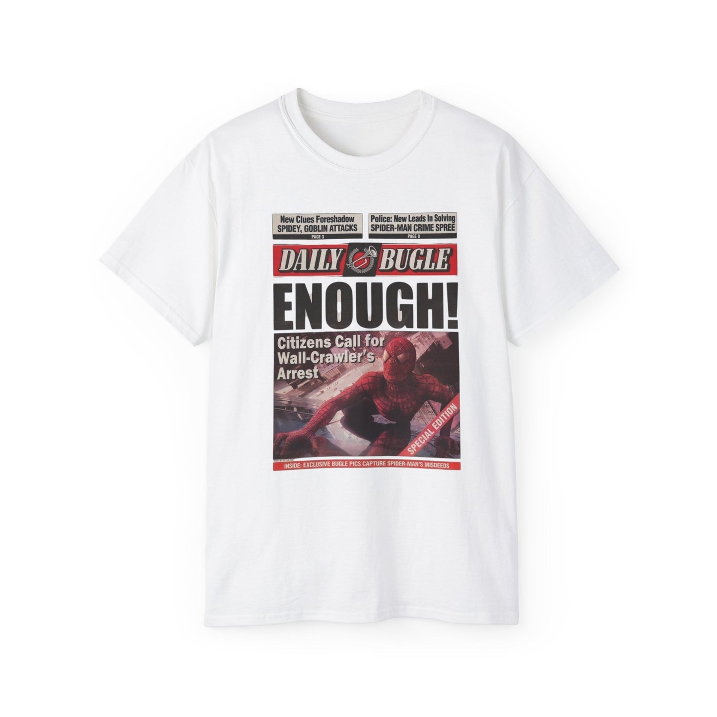 Spider-Man Daily bugle graphic Trendy Everyday T-shirt