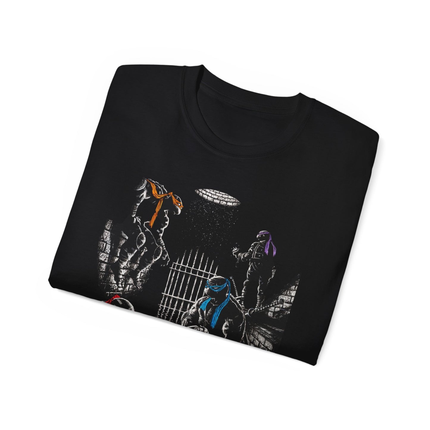 Haunted Cemetery tmnt graphic T-shirt