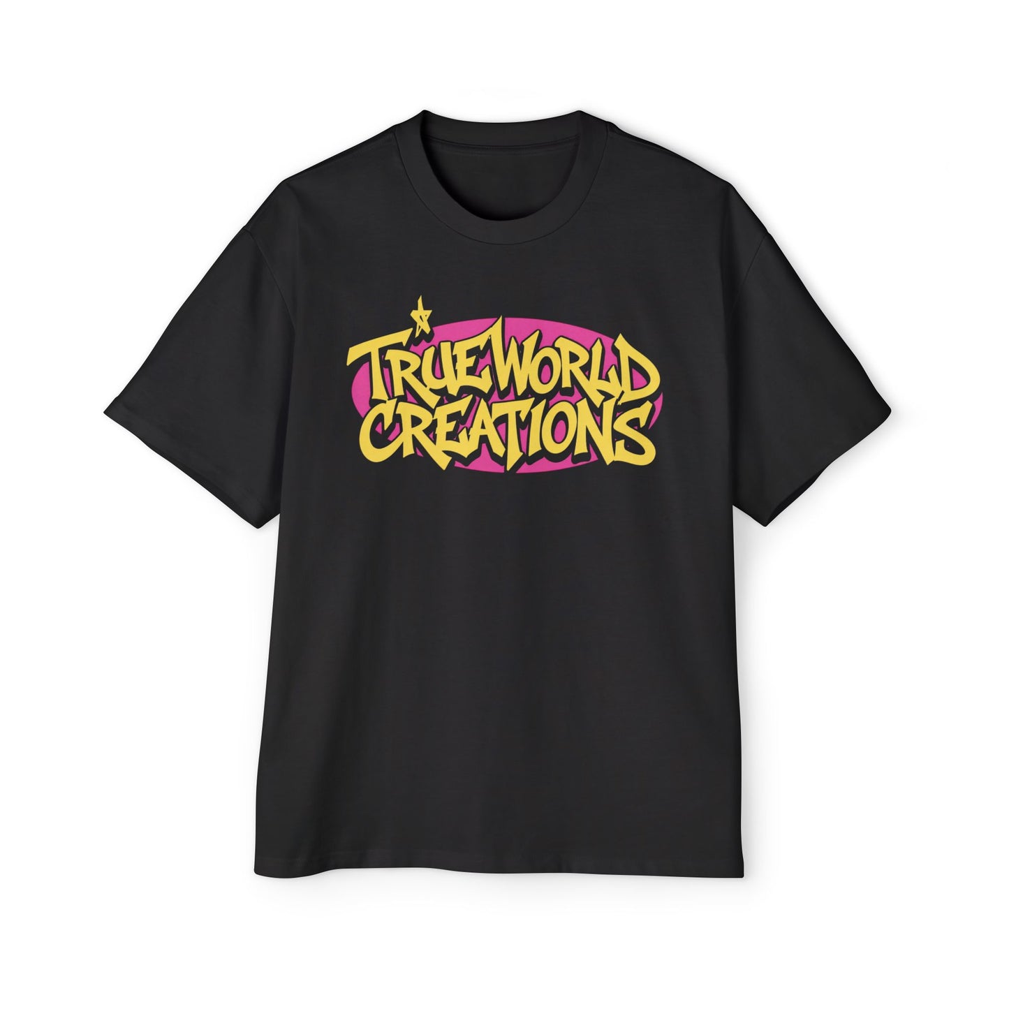 True World Creations Logo & Retro Alien Back Print