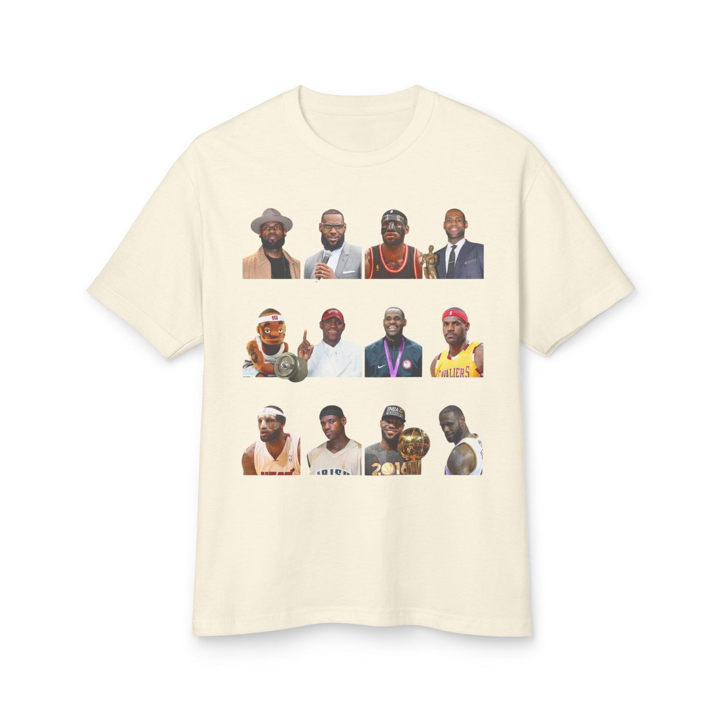 Graphic Tee — Retro Basketball lbj Legends Collage