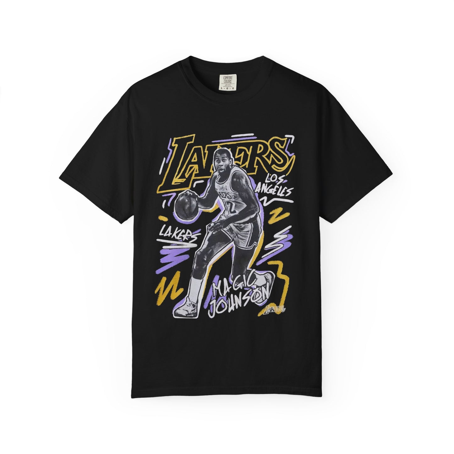 Los Angeles Lakers Retro Player Graphic T-Shirt — Vintage Basketball Tee